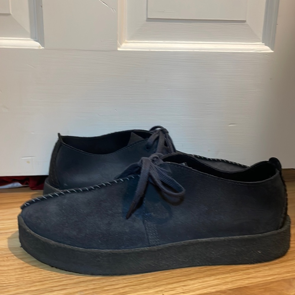 Clarks Trek Cup Navy Suede Gum Bottom